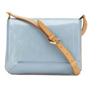 Louis Vuitton Thompson Light Blue Vernis flap bag